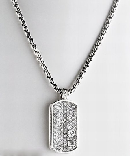 Pavé Diamond Dog Tag