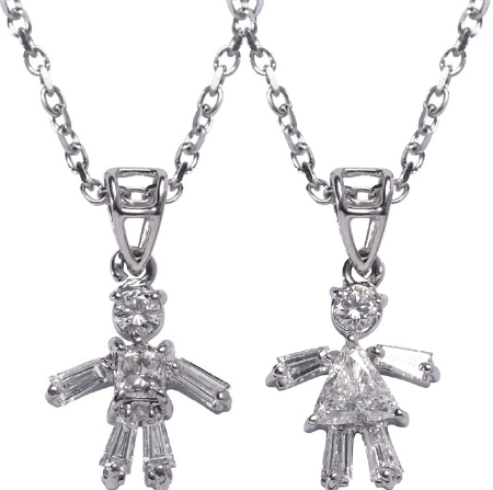 Girl/Boy Diamond Pendant